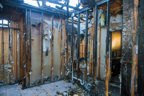 Professional Soot Cleanup technician working in Kent, OH